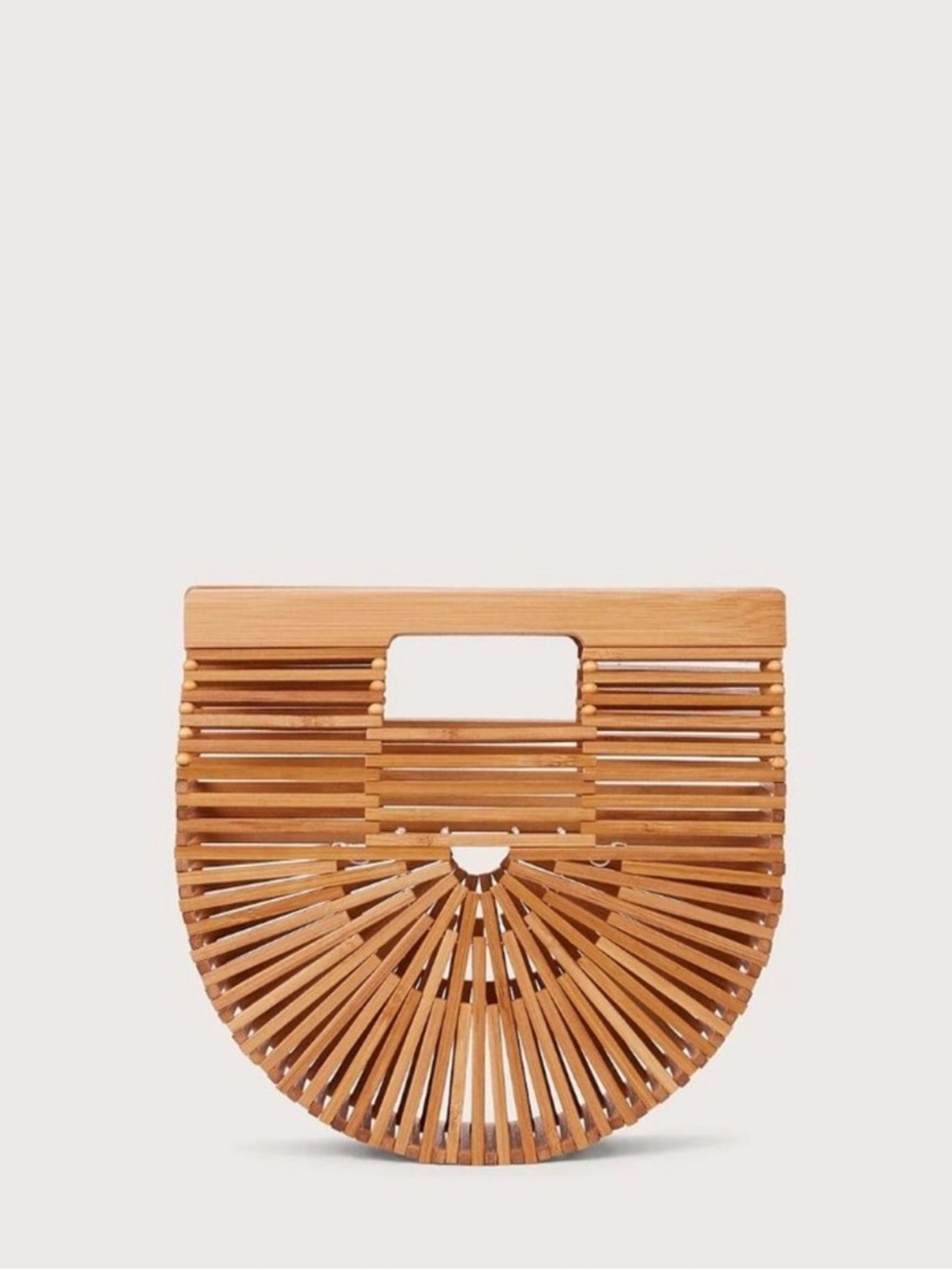 Cult Gaia bamboo Ark Small Bag with Pink Branded Box - Picture 11 of 12
